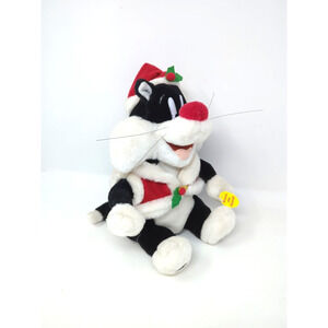 1999 Christmas Singing Sylvester~ Play By Play~ Looney Tunes Plush~ Works dance